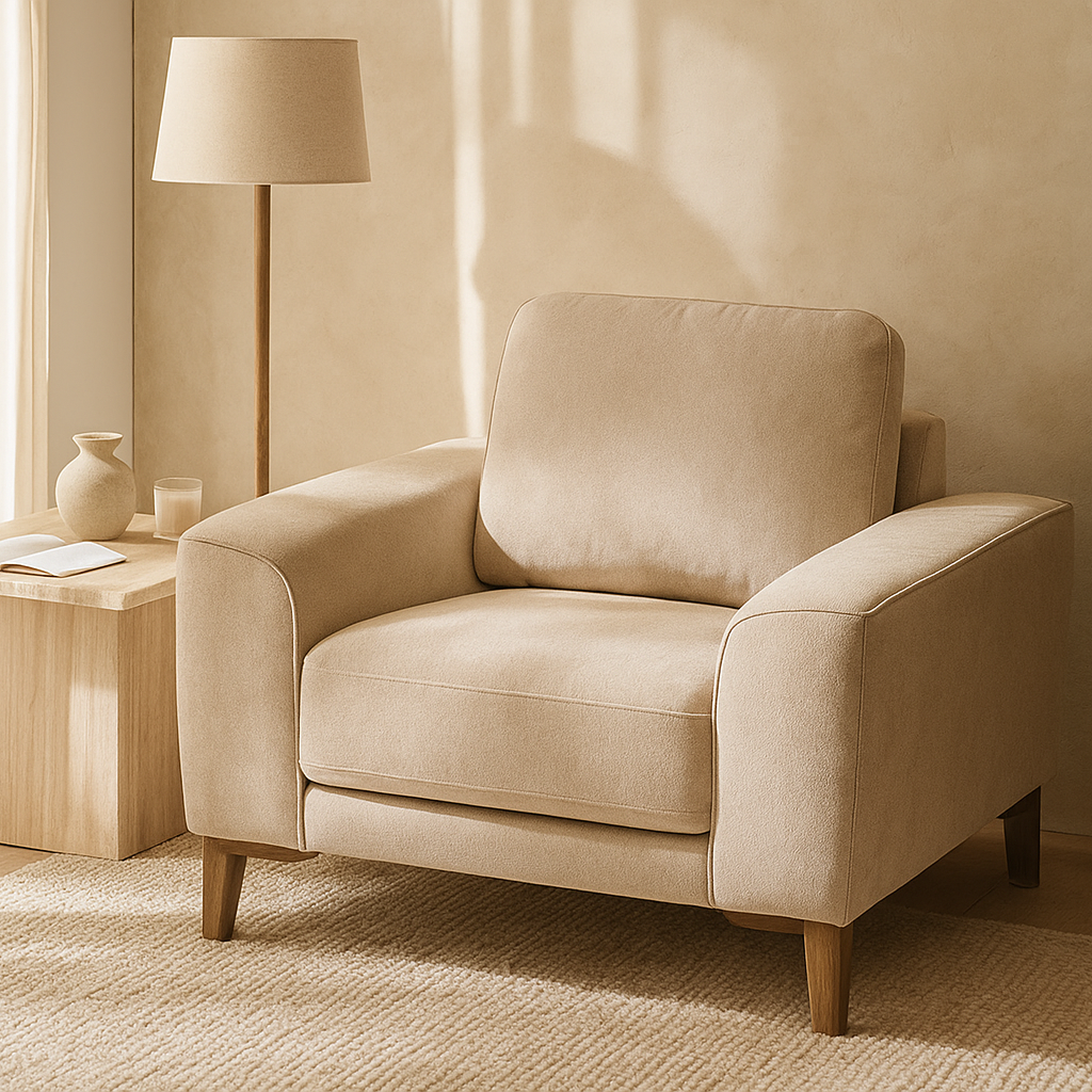 Skye Armchair Fabric-Pebble