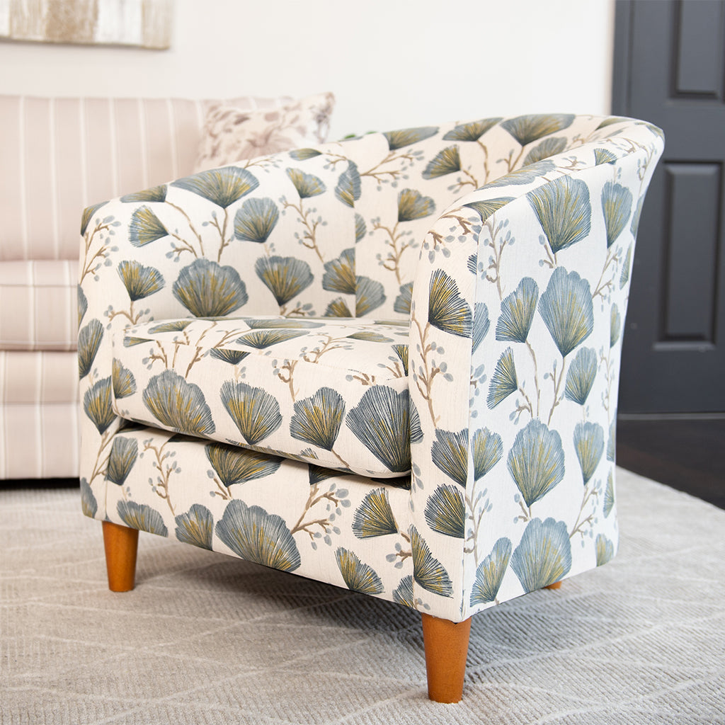 Stella Fabric Tub Chair-Ink