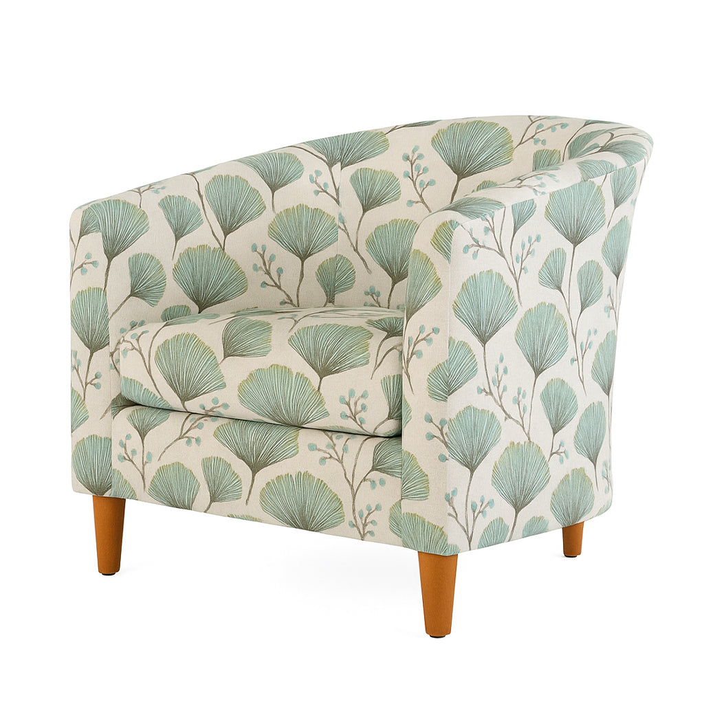 Stella Fabric Tub Chair-Seafoam