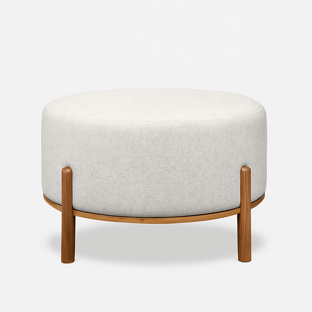 Stoltz Round Ottoman-Alabaster