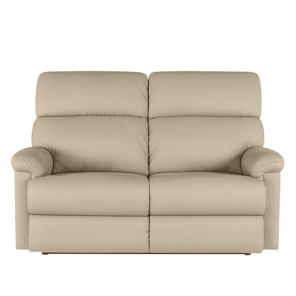 Lazboy Summit 2 Seater Leather Sofa-Mushroom