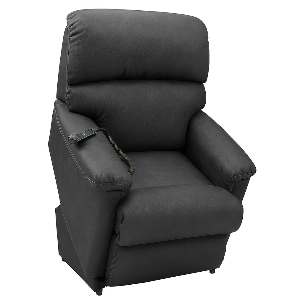 Lazboy Summit Leather Platinum Power Lift Chair-Black