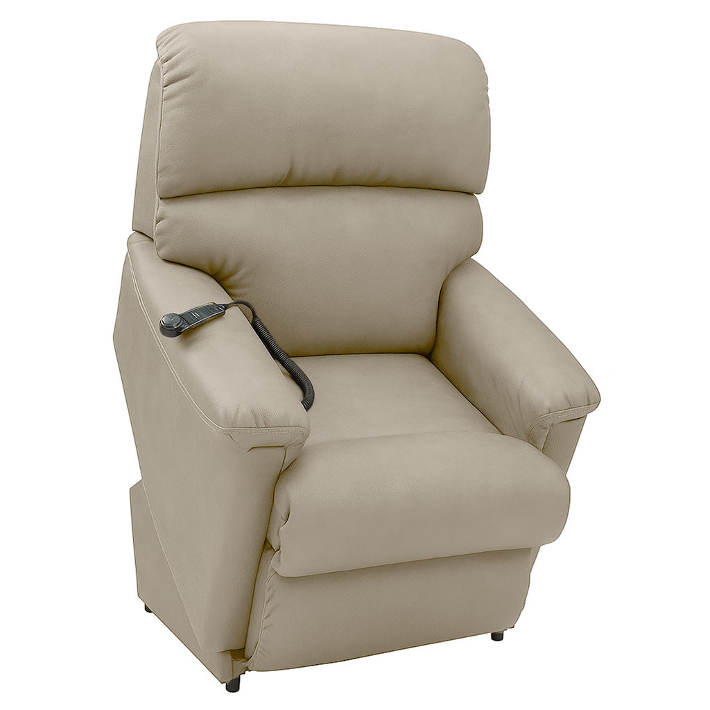 Lazboy Summit Leather Platinum Plus Power Lift Chair-Mushroom