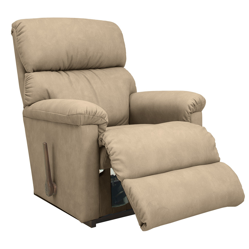 Lazboy Summit Leather Power XR Rocker Recliner-Mushroom