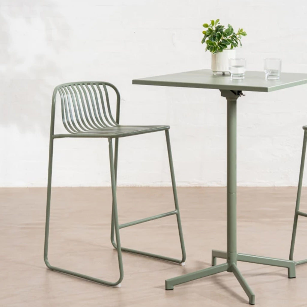 Swiss Bar Stool-Thyme Green