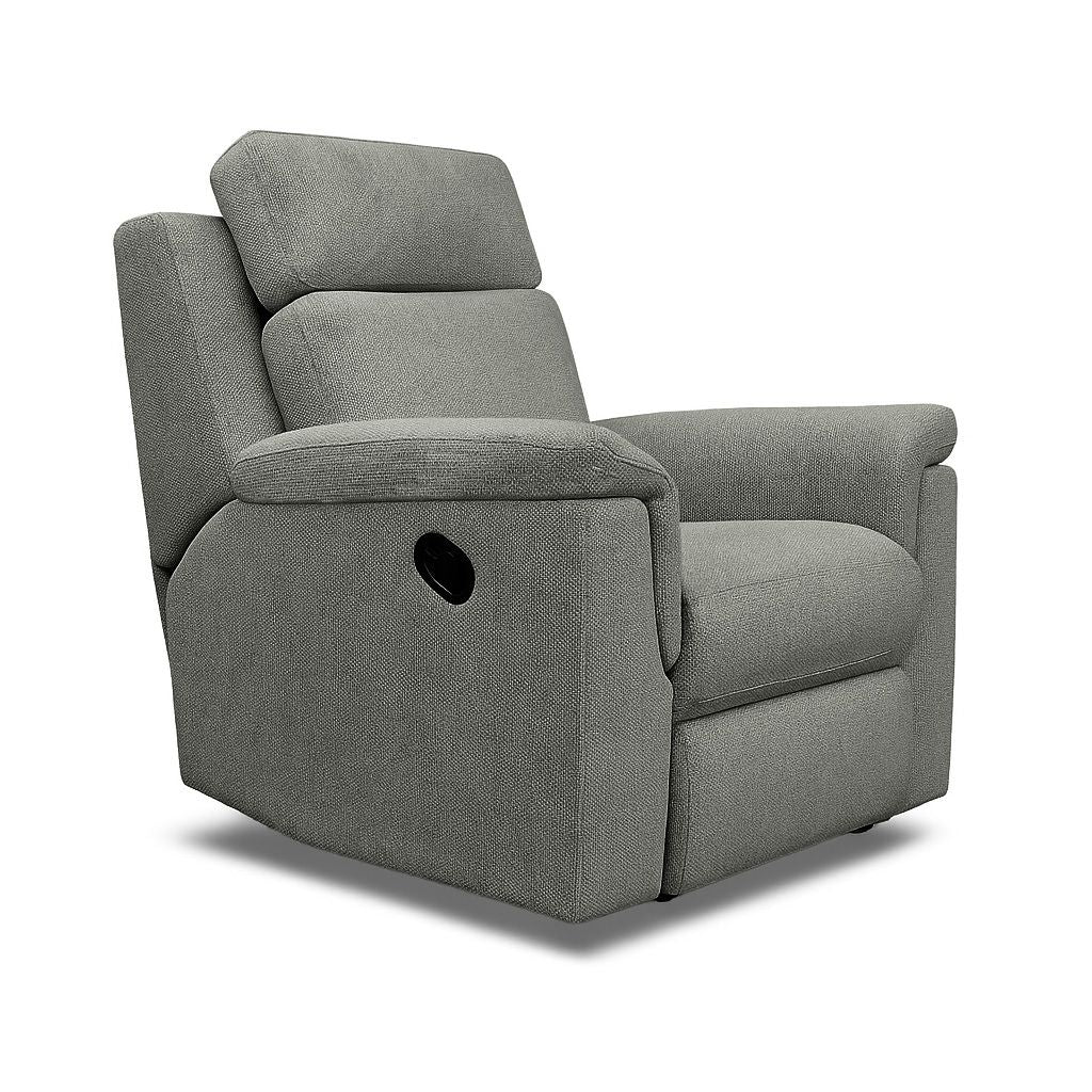 Monaro Fabric Manual Recliner-Shale