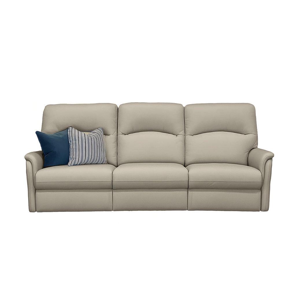 Temora 3 Seater Leather Sofa-Raisen