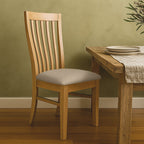 Tuscany Dining Chair-Wheat Stain with Paper Bark Vinyl Seat