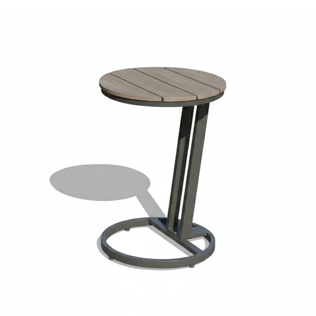 Havana Round Side Table-Dark Grey