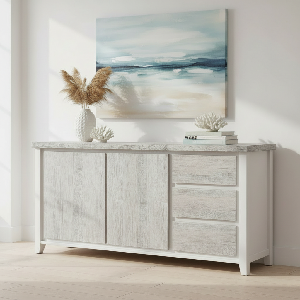 Valencia Buffet-Brushed White