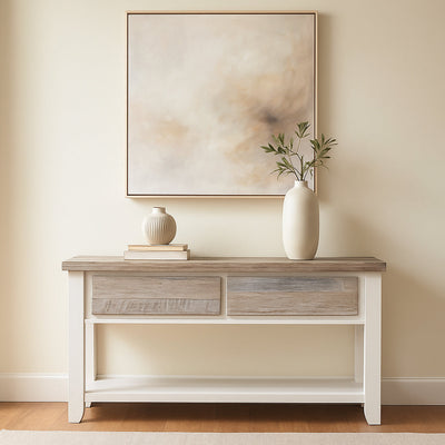 Valencia Console-Brushed White hover image