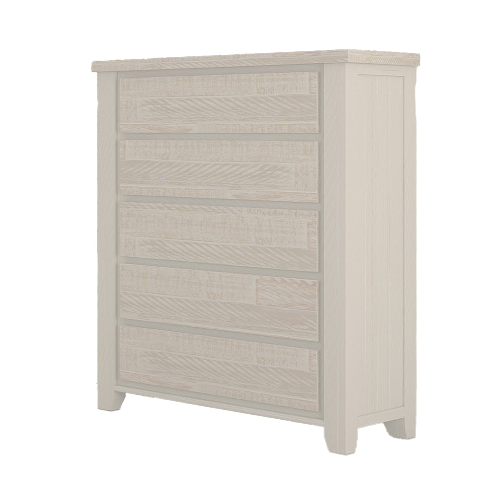 Valencia 5 Drawer Tallboy-Brushed White