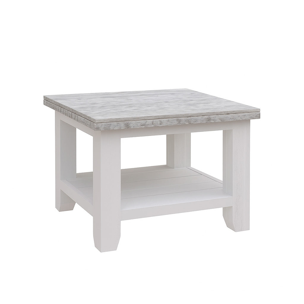 Valencia Lamp Table-Brushed White