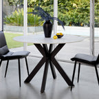 Venice 1200 Dia Round Dining Table-Snow White