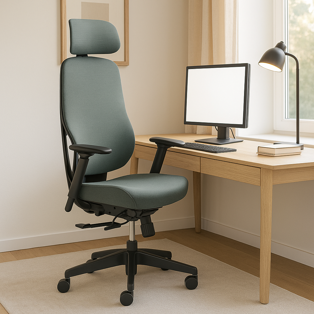 Vespa Synchro Chair with Headrest Light Grey