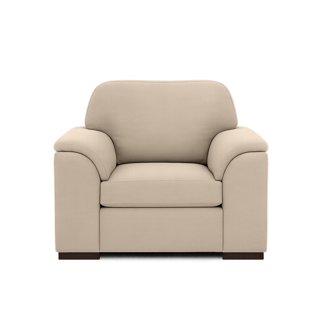 Wallacia Fabric Armchair-Almond
