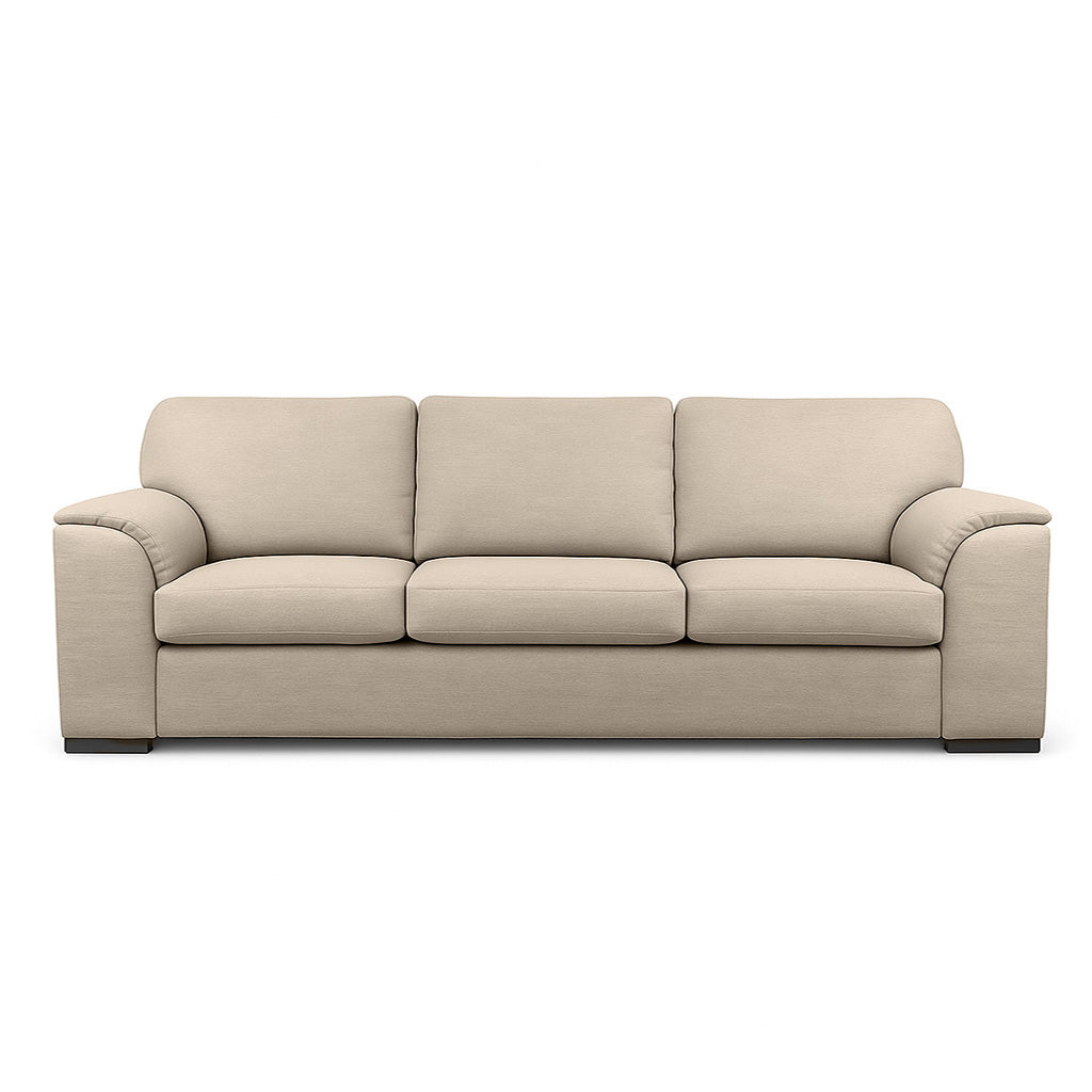 Wallacia 4 Seater Fabric Sofa-Almond
