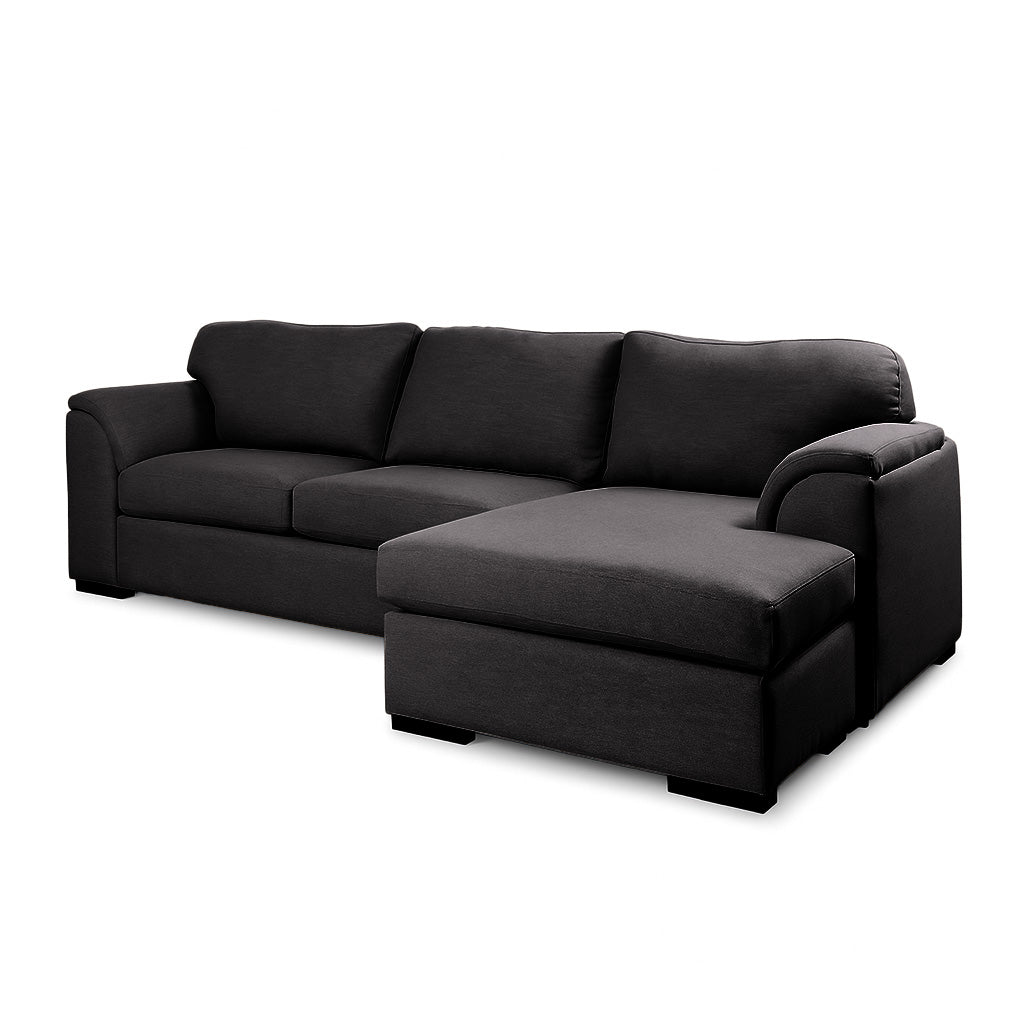 Wallacia 4 Seater Fabric Sofa with Reversible Chaise-Slate