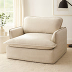 Waverley 1.5 Seater Fabric Sofa-Rattan