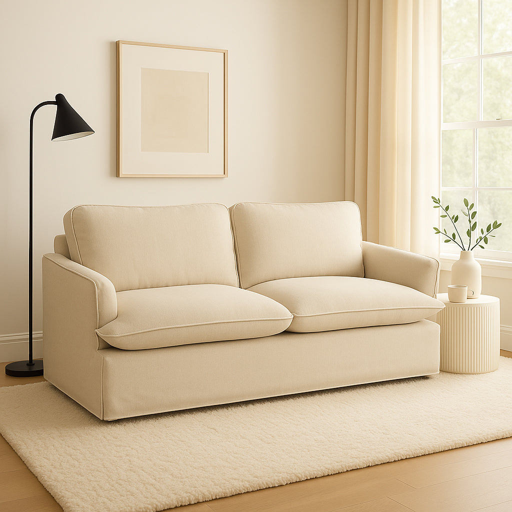 Waverley 2 Seater Fabric Sofa-Rattan