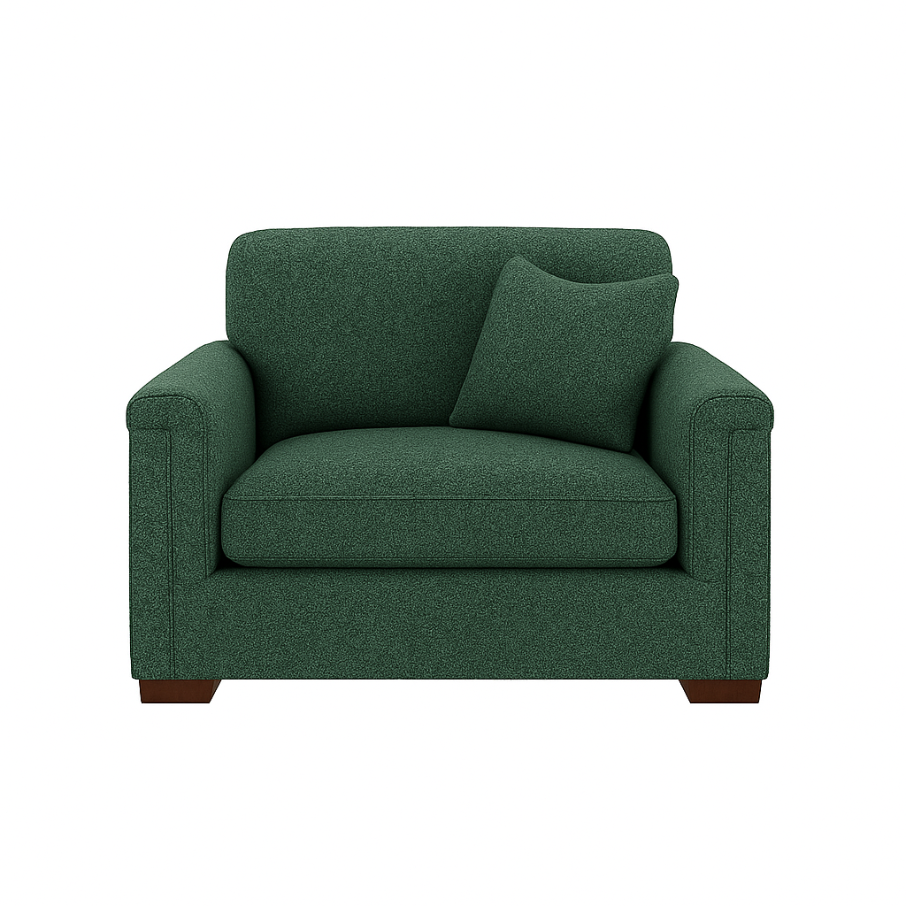 Waverton 1.5 Seater Fabric Sofa-Evergreen