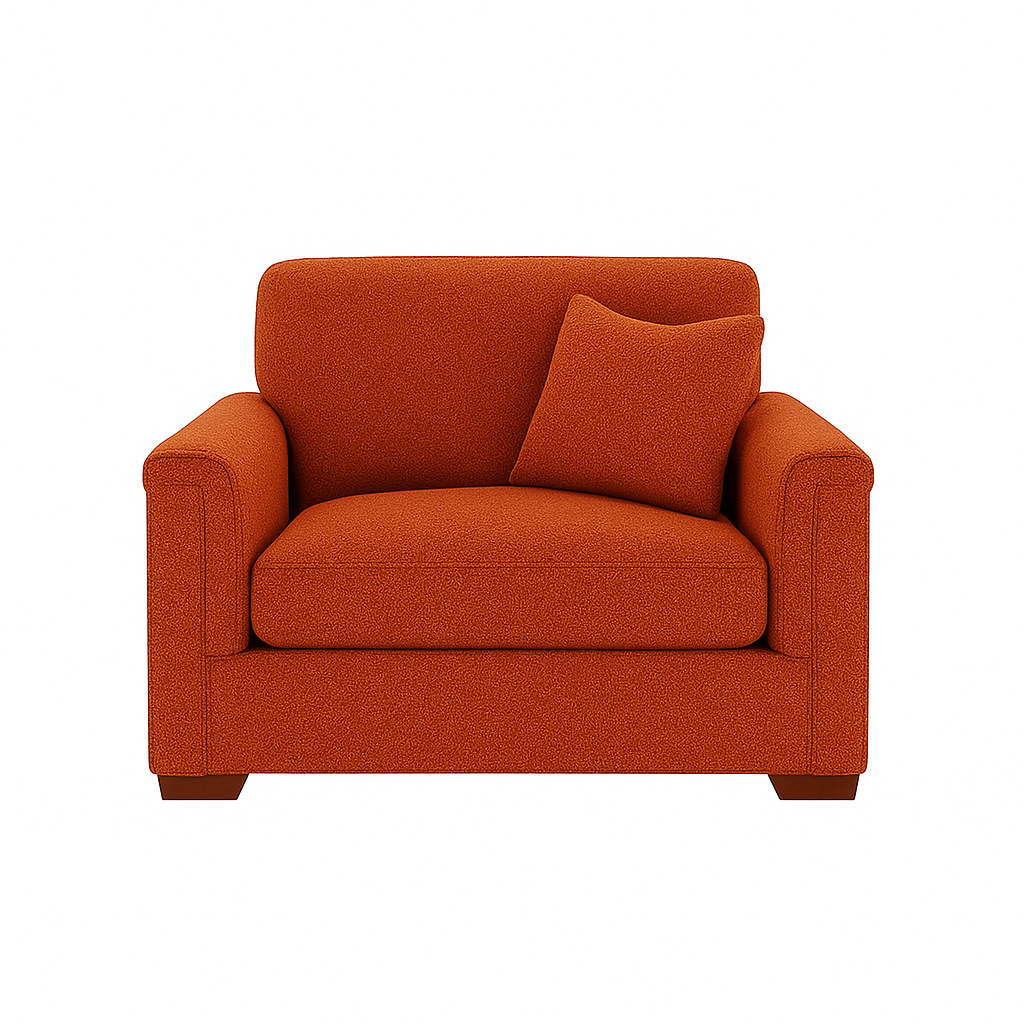 Waverton 1.5 Seater Fabric Sofa-Flame