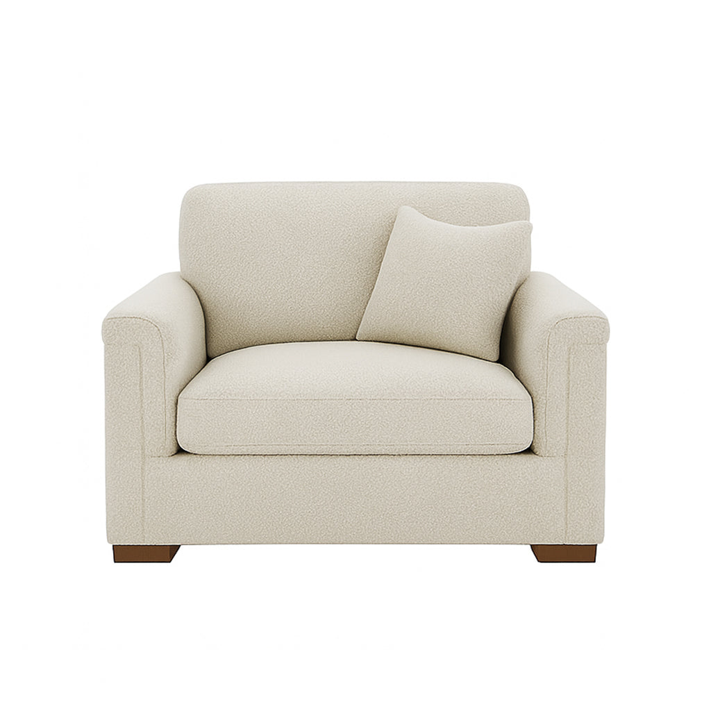 Waverton 1.5 Seater Fabric Sofa-Snow