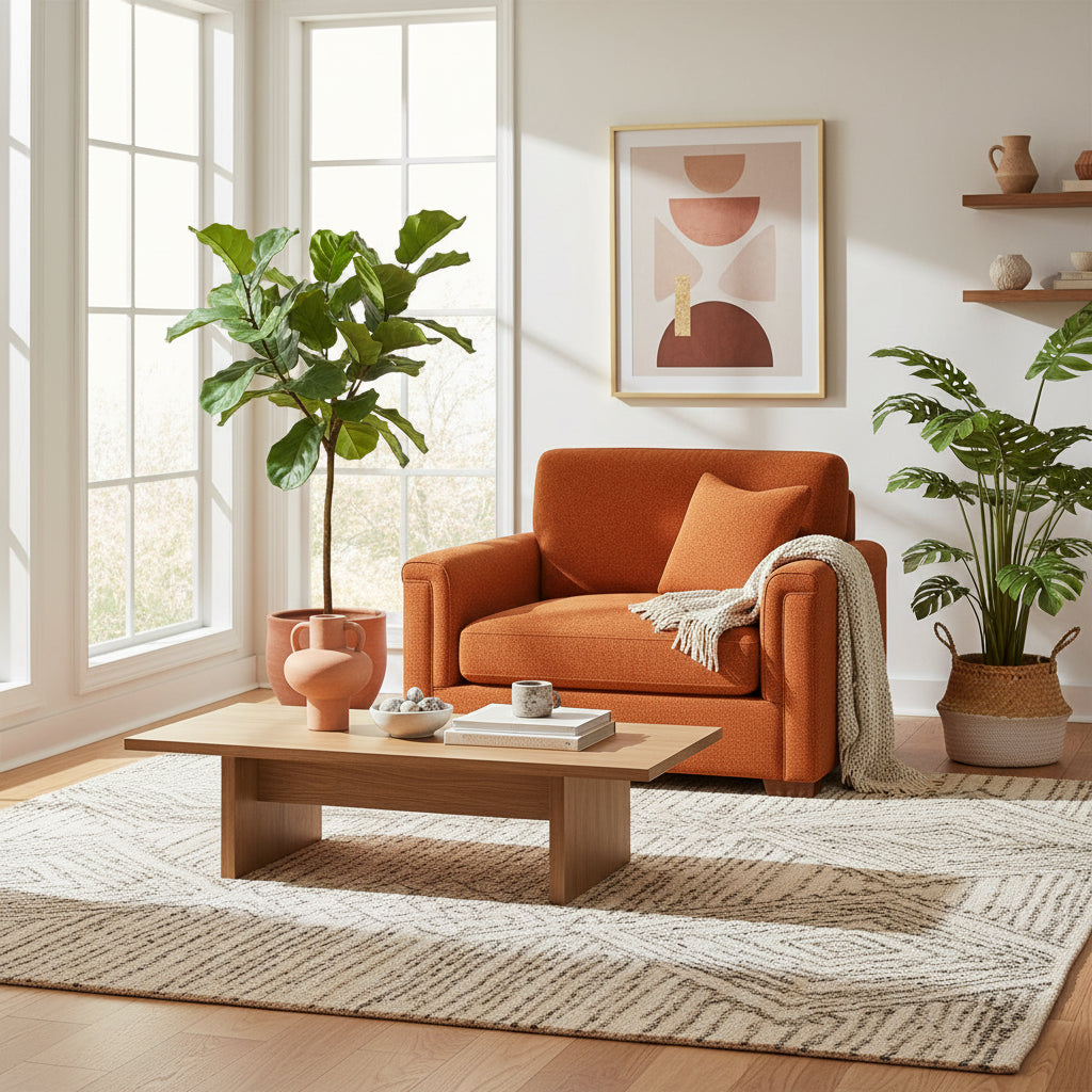 Waverton Fabric Armchair-Flame