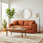 Waverton 2 Seater Fabric Sofa-Flame