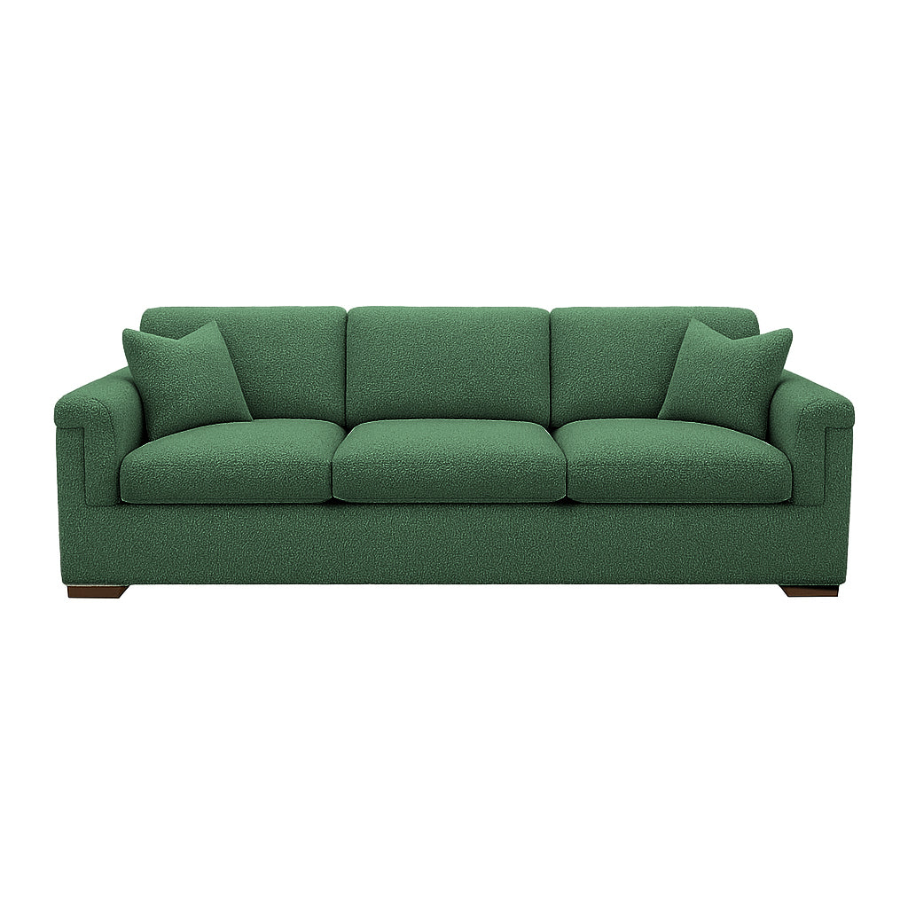Waverton 3 Seater Fabric Sofa-Evergreen