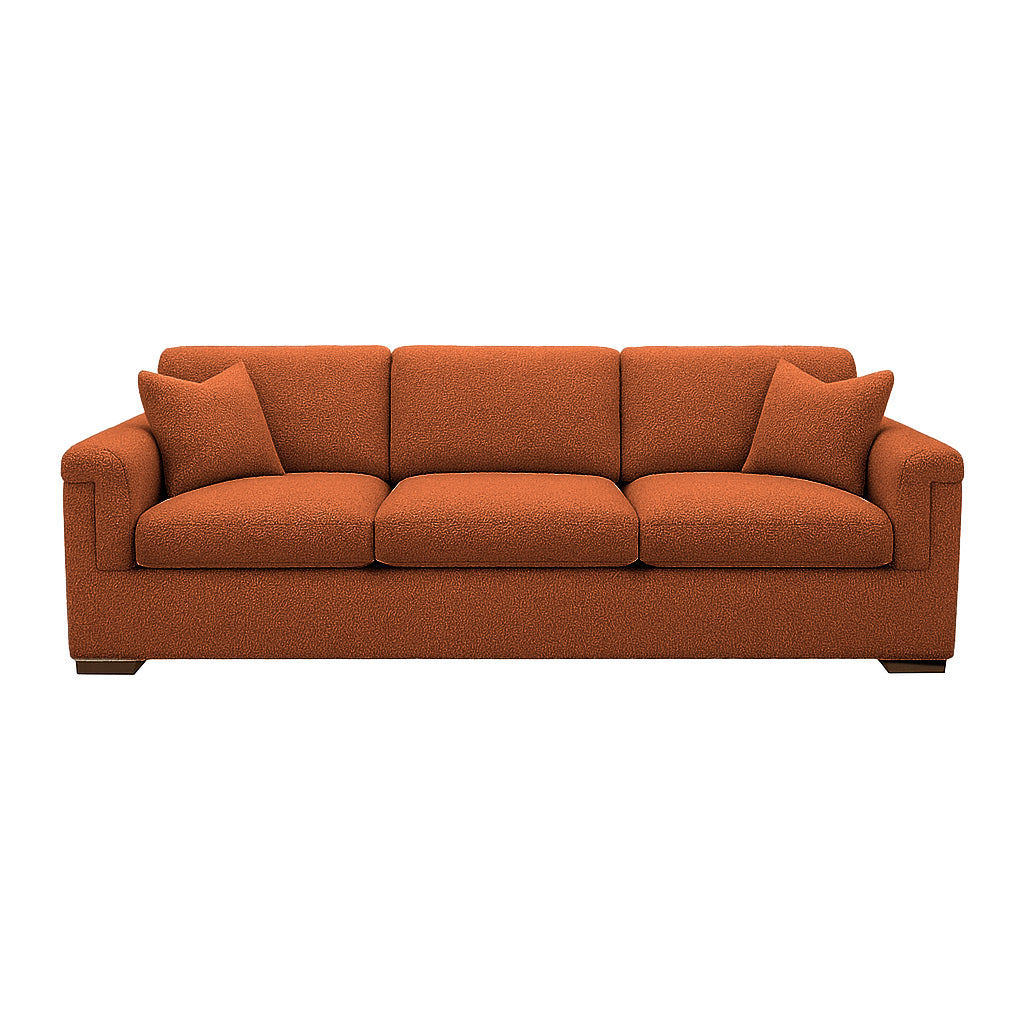 Waverton 3 Seater Fabric Sofa-Flame