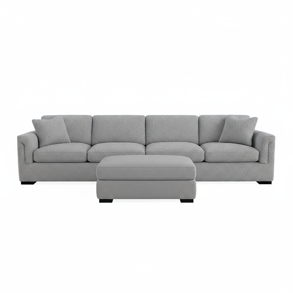 Waverton 4 Seater with Ottoman-Metal