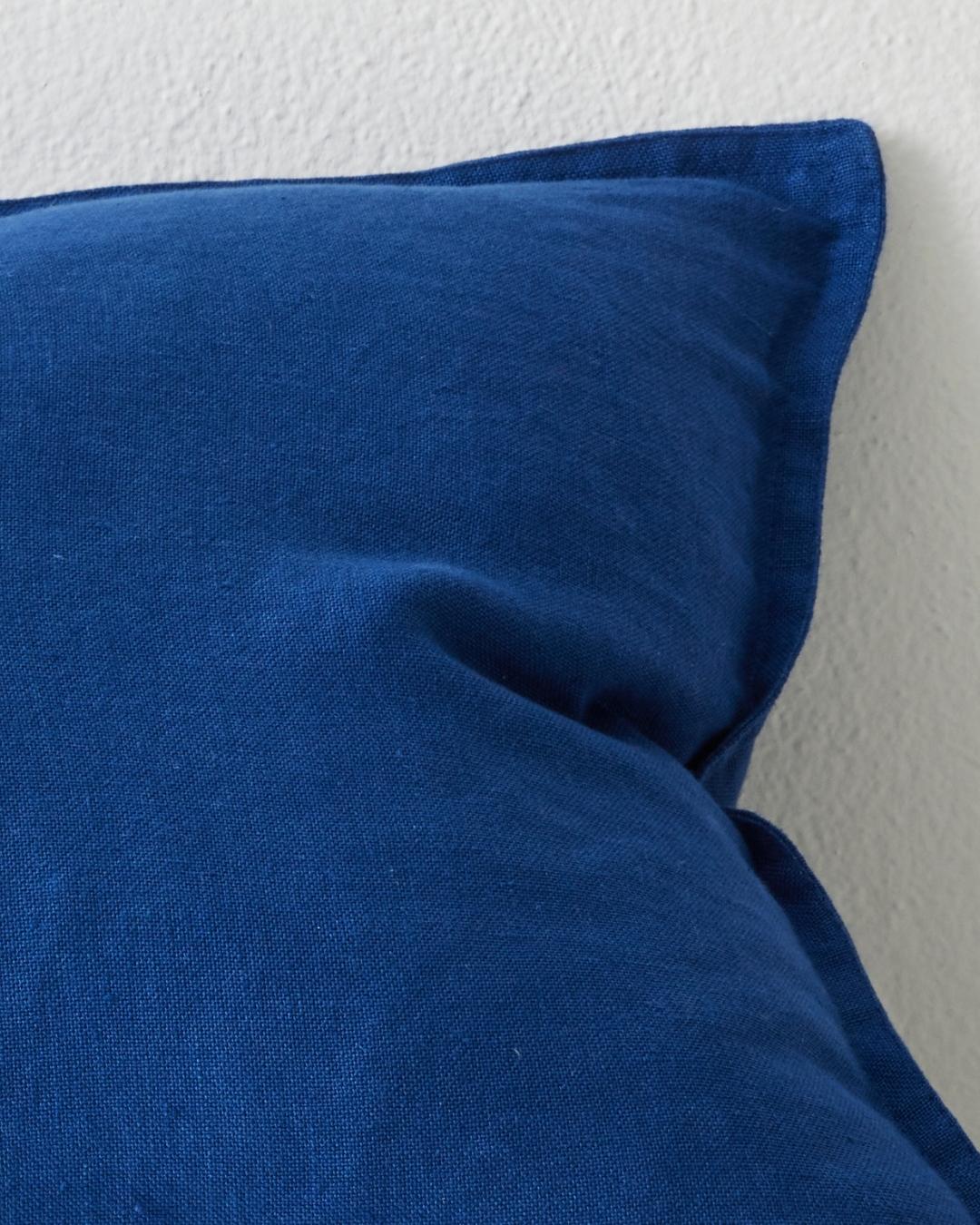 Como Square Linen Cushion 50cm x50cm-Cobalt