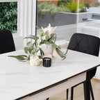 Mila Extension Dining Table 1200 EXT to 1600-Snow White