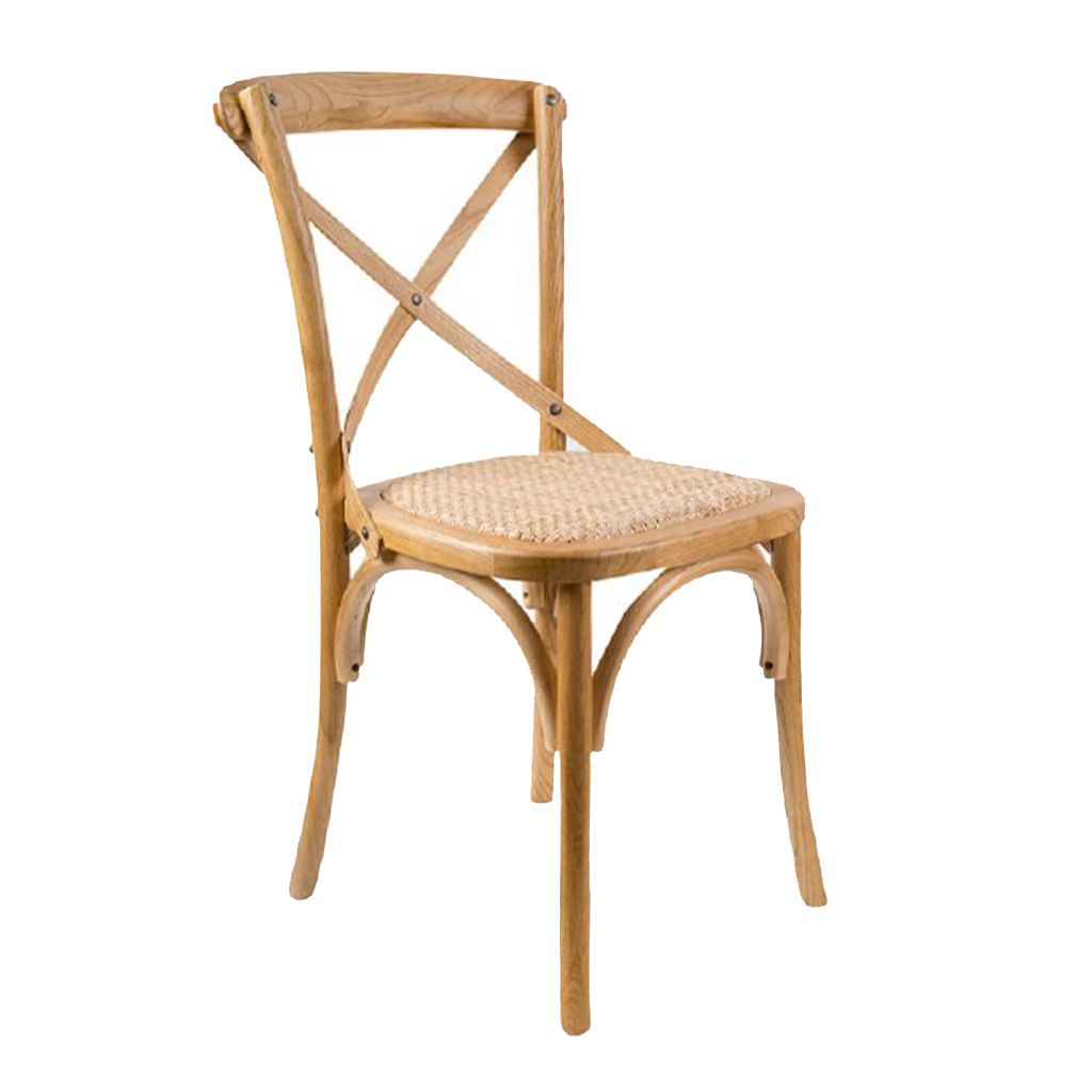 Café Dining Chair-Oak with Rattan Seat