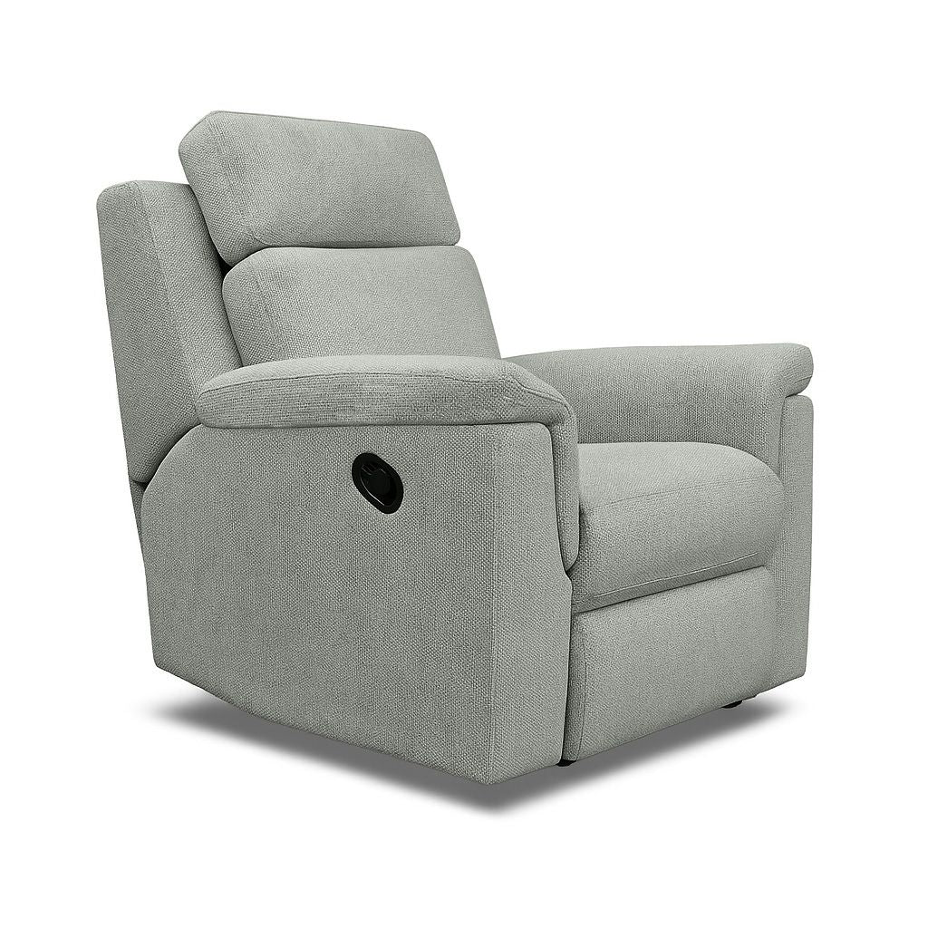 Monaro Fabric Manual Recliner-Silver