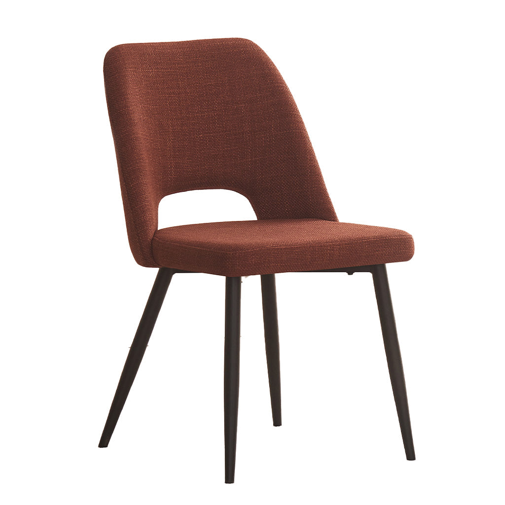 Zara Dining Chair-Russet with Black Legs