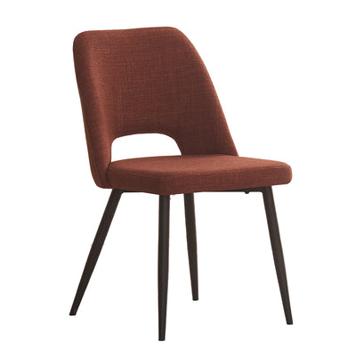 Zara Dining Chair-Russet with Black Legs