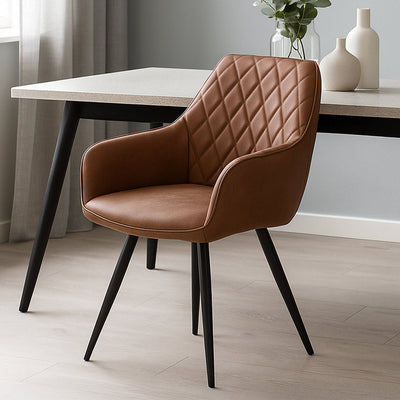 Zeus Dining Chair-Cognac hover image