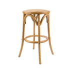 Café Kitchen Stool-Oak with Rattan Seat