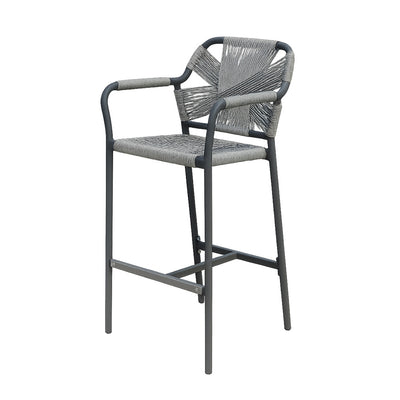 Havana Outdoor Bar Chair-Dark Grey