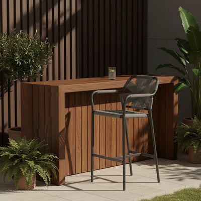 Havana Outdoor Bar Chair-Dark Grey hover image