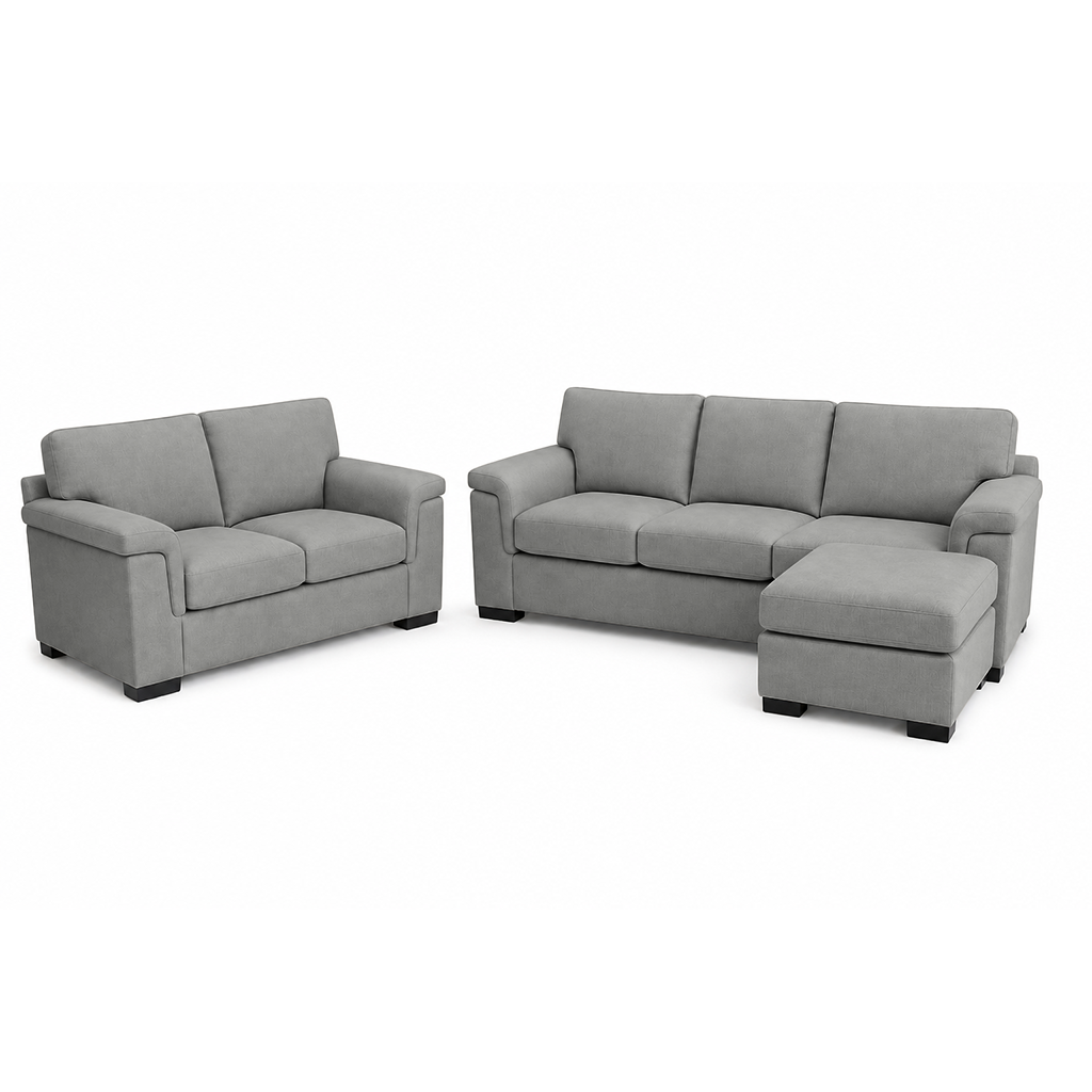 Hudson Fabric Sofa Set 3.5 Seater+2 Seater+Ottoman