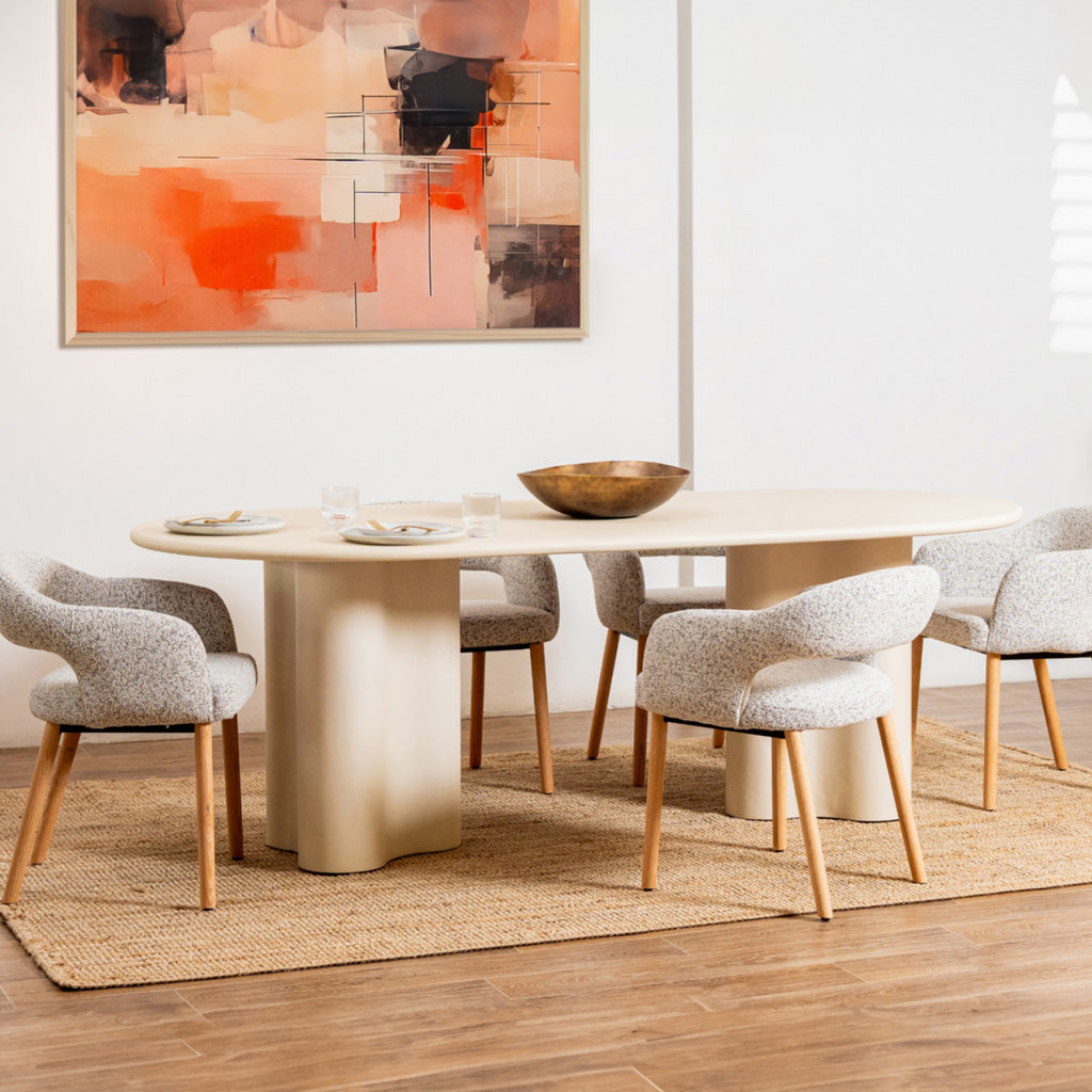 Coastal Dining Table-Pebble