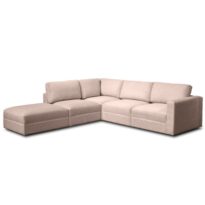 Como 5 Piece Fabric Modular Sofa with Ottoman