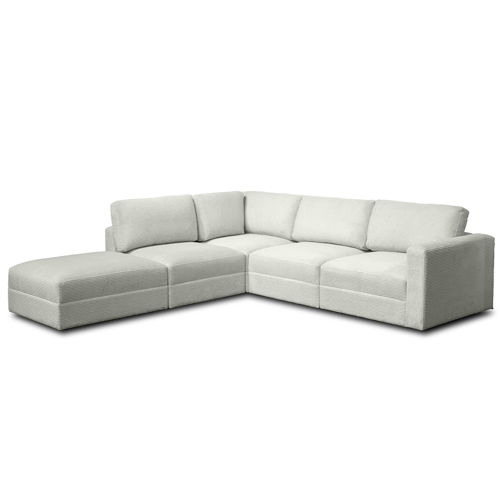 Como 5 Piece Fabric Modular Sofa with Ottoman