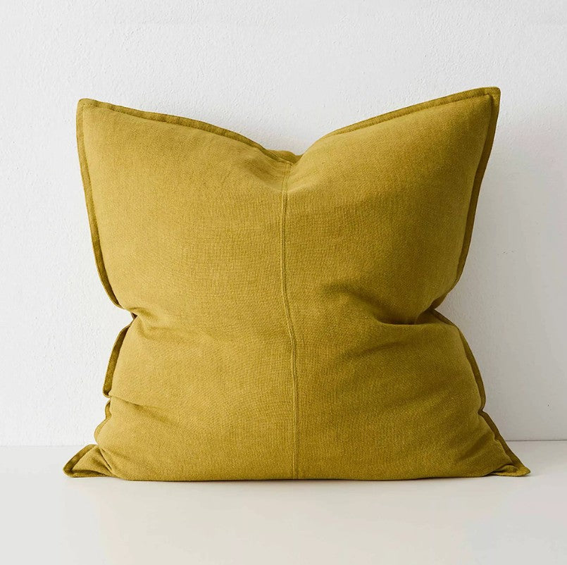 Como European Linen Cushion 60cm x 60cm-moss