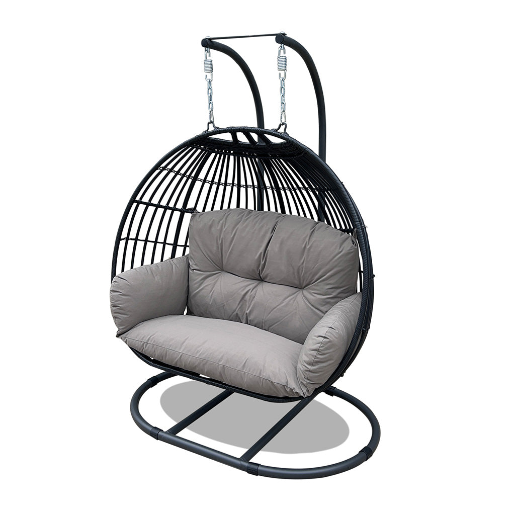 Koala Double Egg Swing Chair-Black