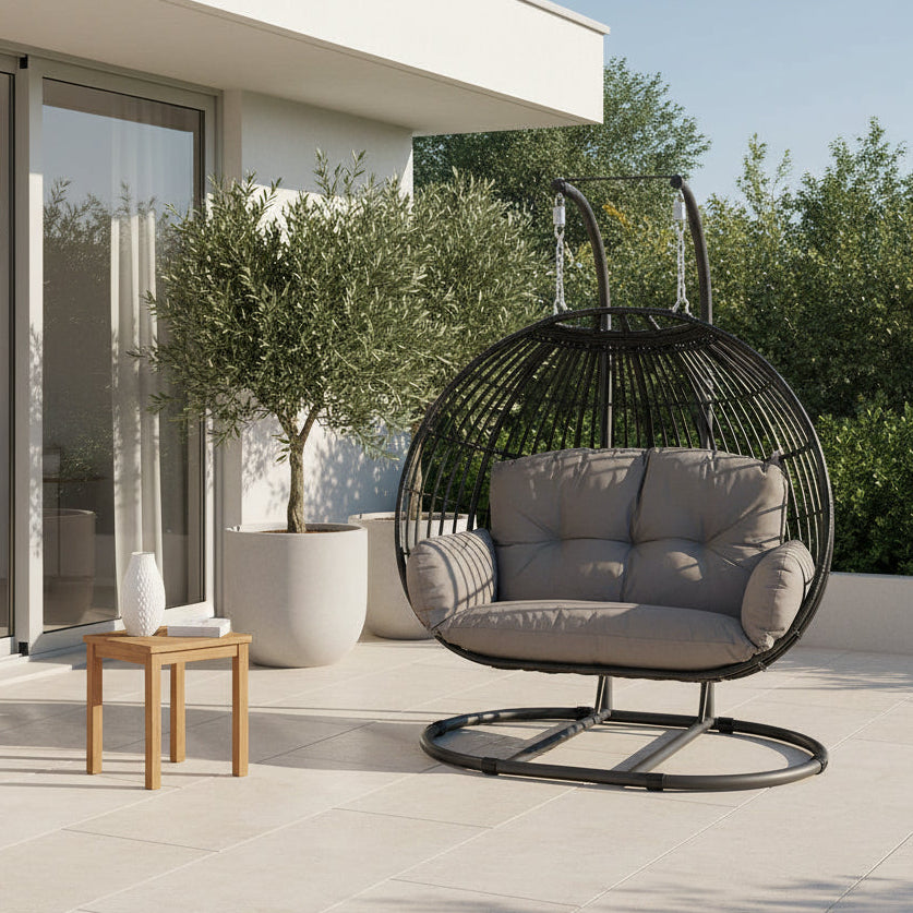 Koala Double Egg Swing Chair-Black