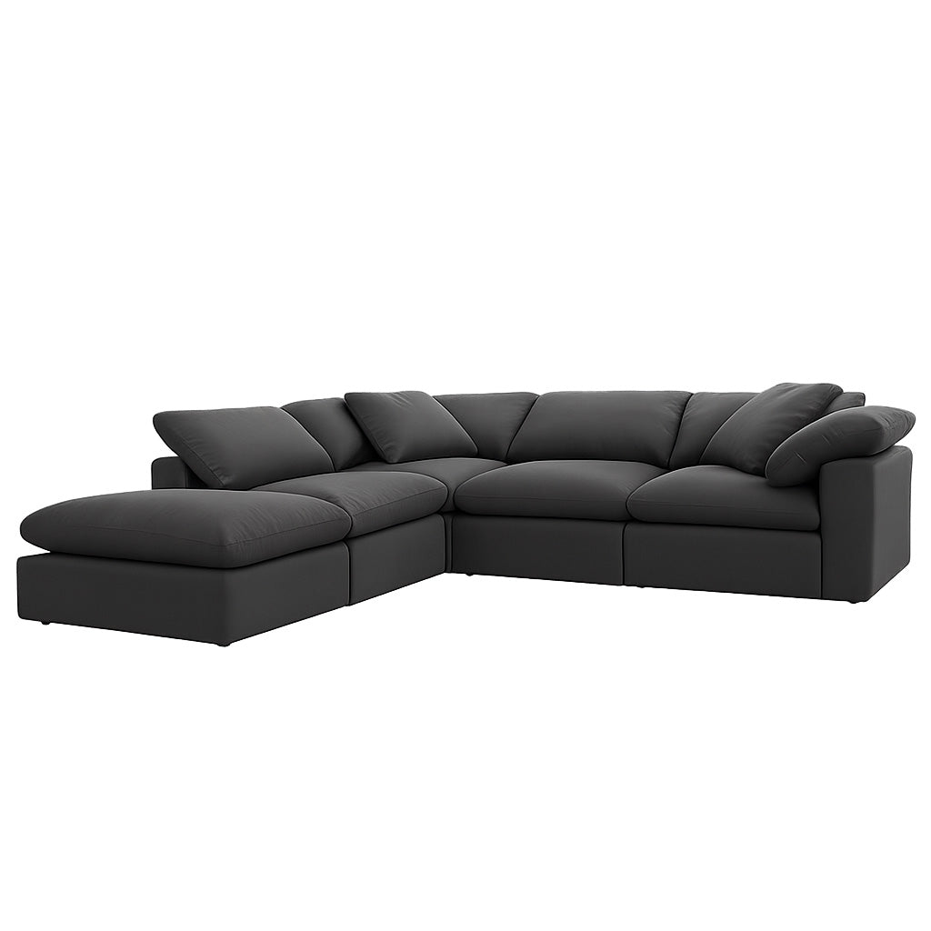 Dream 4 Seater with Ottoman-Charcoal